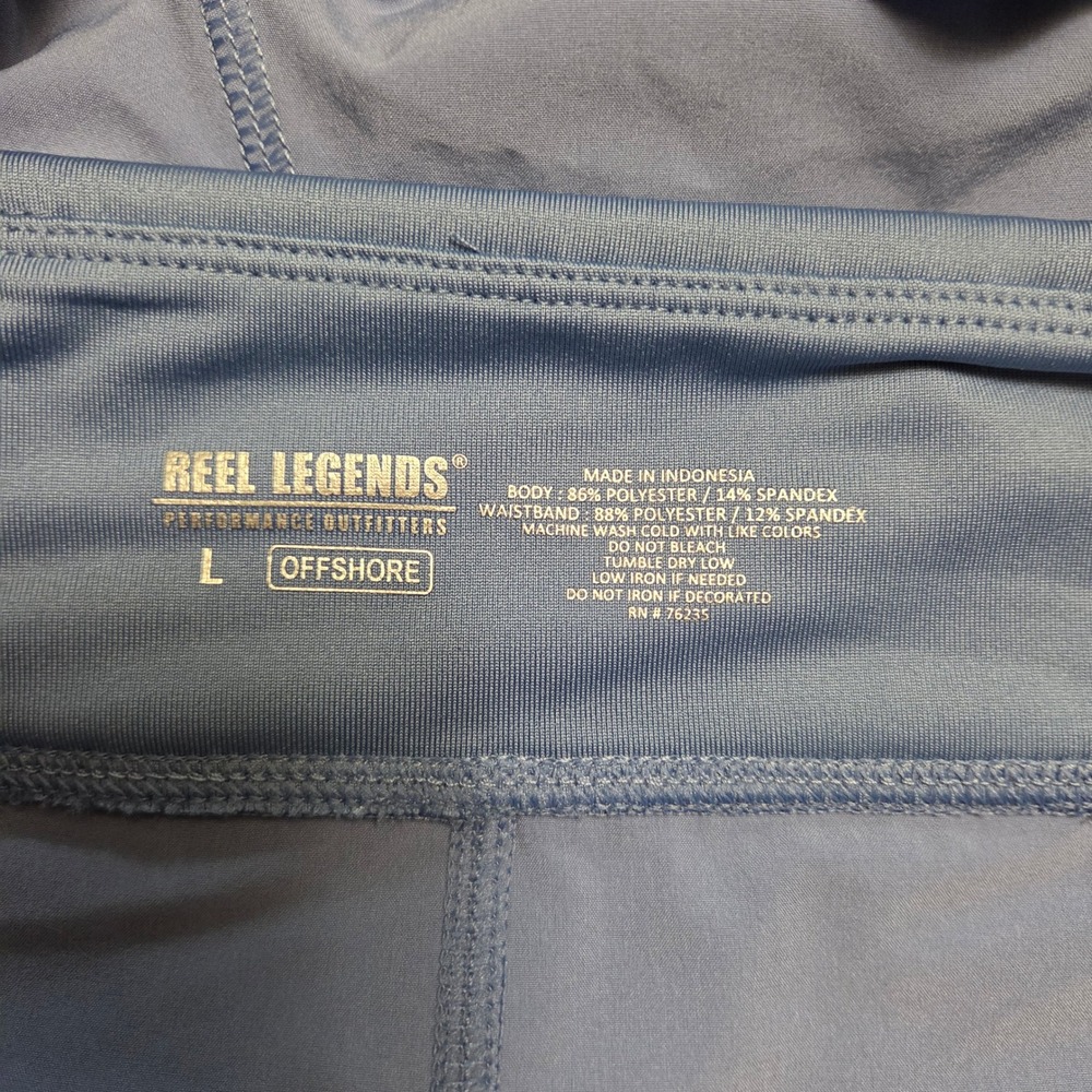 Reel Legends Offshore Performance Shorts Blue Womens Large Coastal Activewear - Picture 4 of 4
